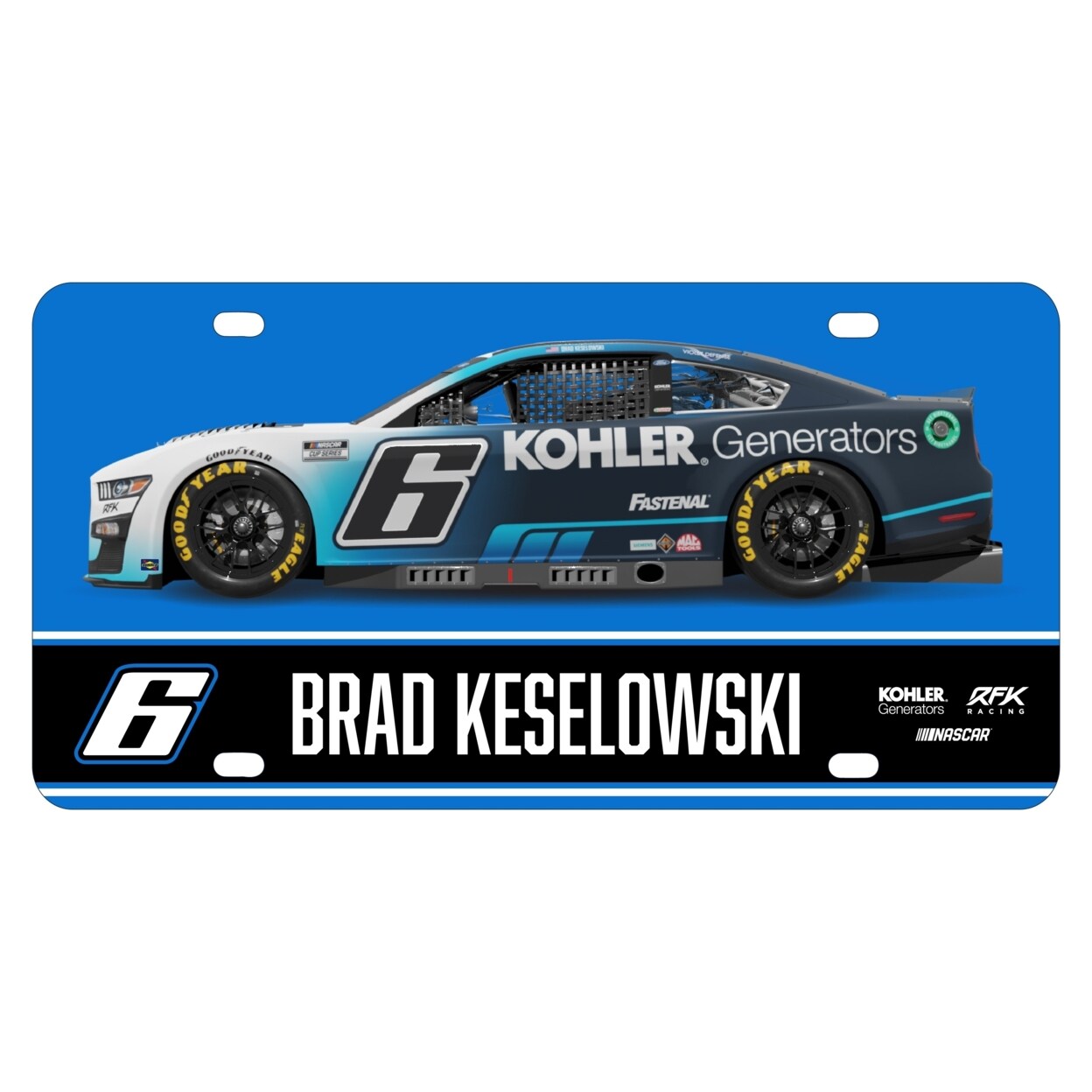 6 Brad Keselowski Officially Licensed NASCAR License Plate Frame