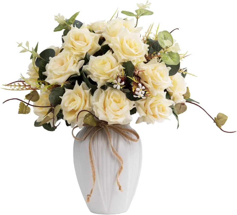 Artificial Rose Bouquets in Vase