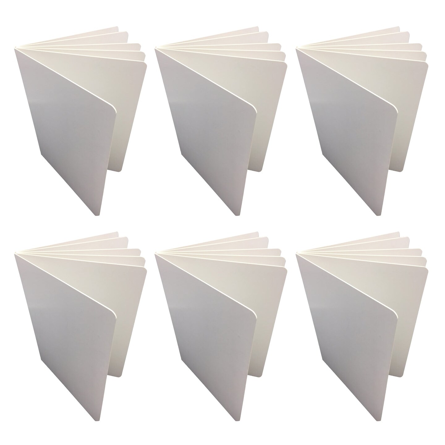 Blank Chunky Board Book, 6&#x22; x 8&#x22; Portrait, White, Pack of 6