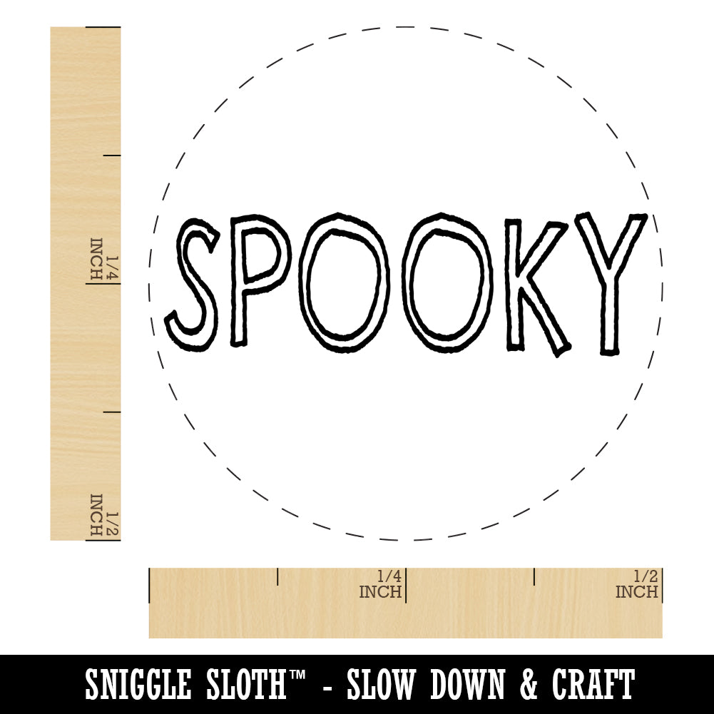 Spooky Halloween Fun Text Self-Inking Rubber Stamp for Stamping Crafting Planners