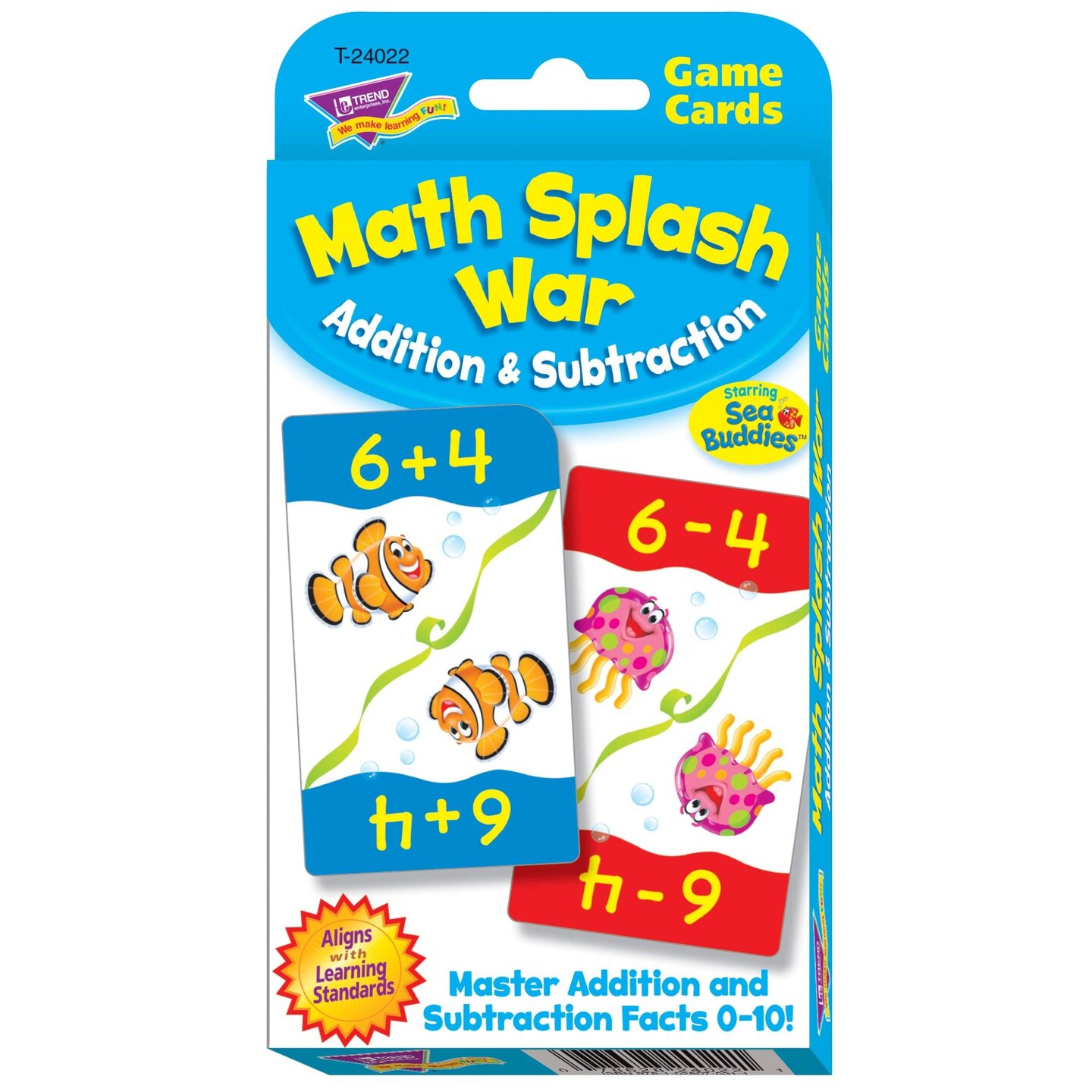 Math Splash War Addition &#x26; Subtraction Challenge Cards&#xAE;, 6 Packs