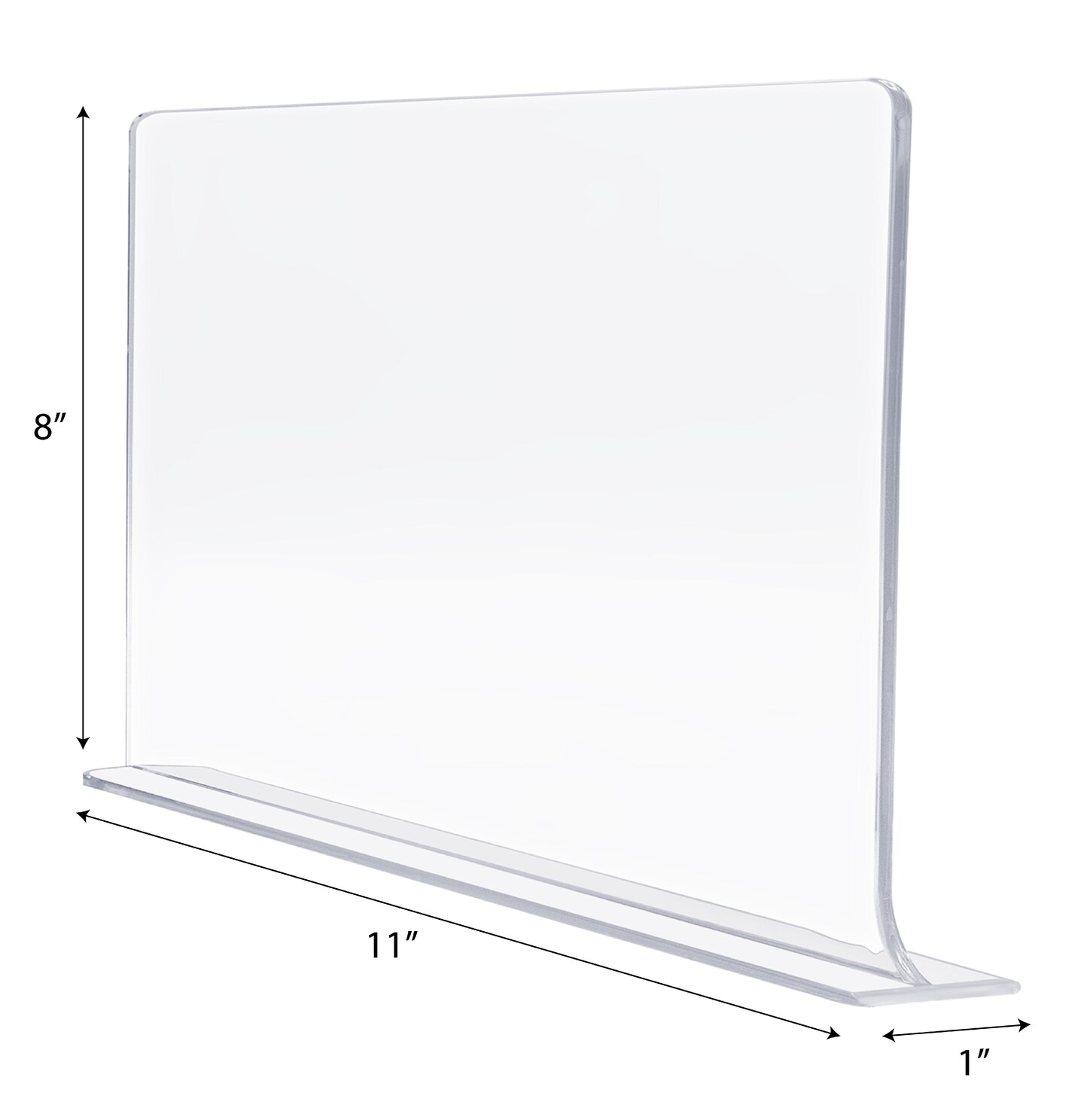 Sorbus Acrylic Adhesive Shelf Divider Organizers, w/Self Adhesive Tape, Great for Closet Organization, Separating, Kitchen Cabinets and more 6-Pack