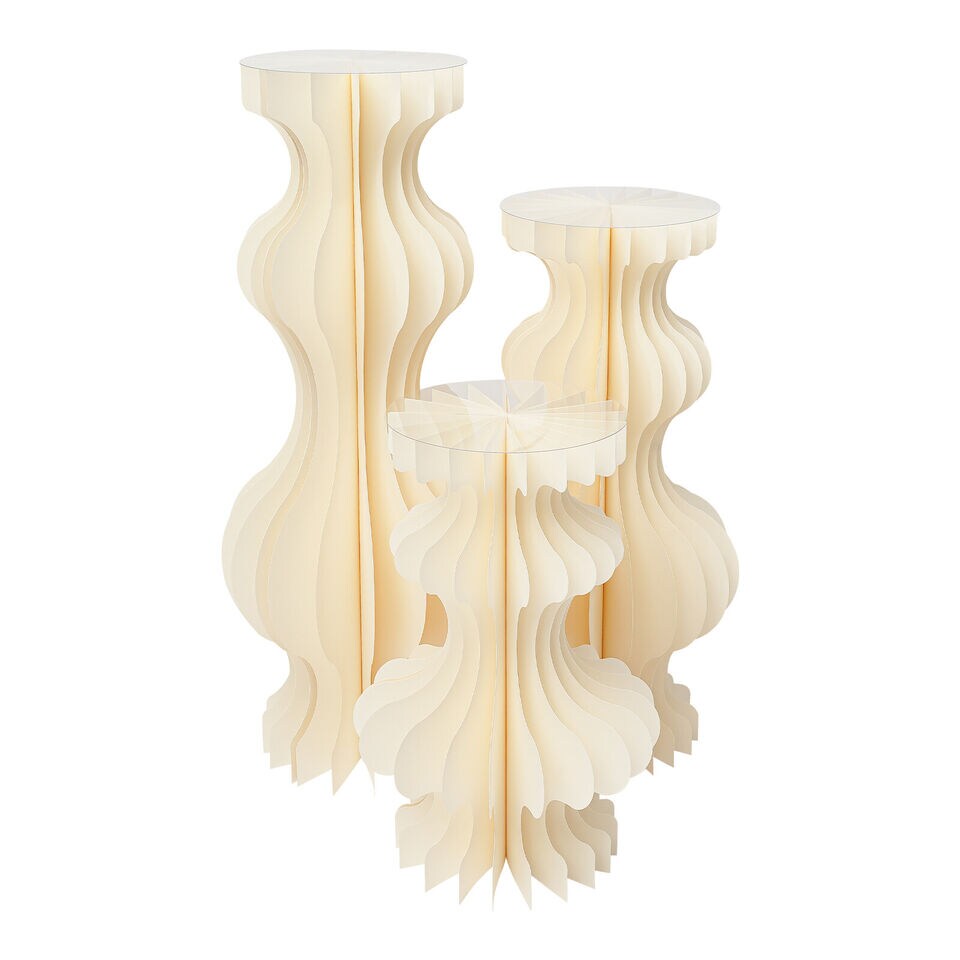 3pcs Cylinder Pedestal Stands