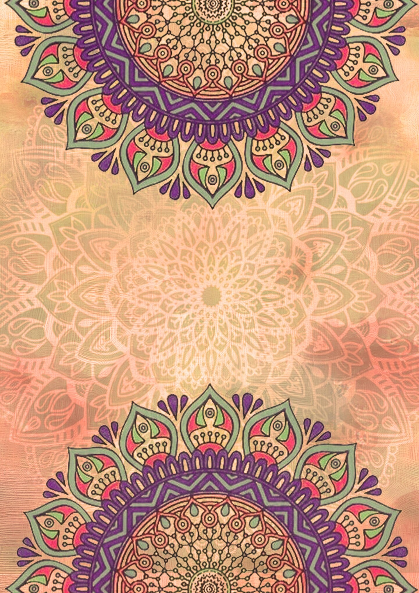 Little Birdie Decoupage Paper A4 2/Pkg-Floral Mandala