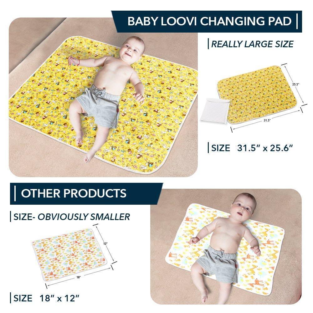 Portable Changing Pad for Home &#x26; Travel &#x2013; Waterproof Reusable Extra Large Size 31.5 x25.5&#x27;&#x27; Baby Changing Mat with Reinforced Double Seams  Change Diaper On The Go   Unisex Boys&#x26;Girls Storage Bag