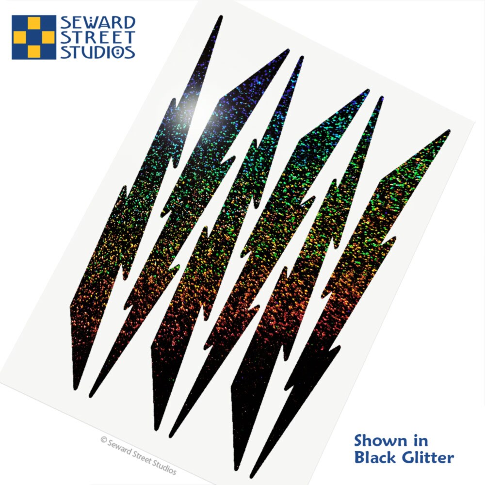 43-Pc Lightning Bolt Nail Art Stickers - Water Decals For DIY Manicure A1358