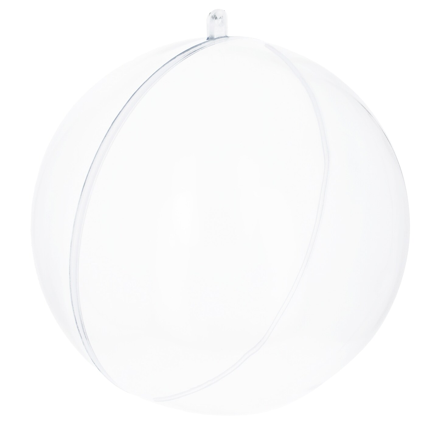 5.5-Inch DIY Fillable Clear Plastic Christmas Ball Ornament