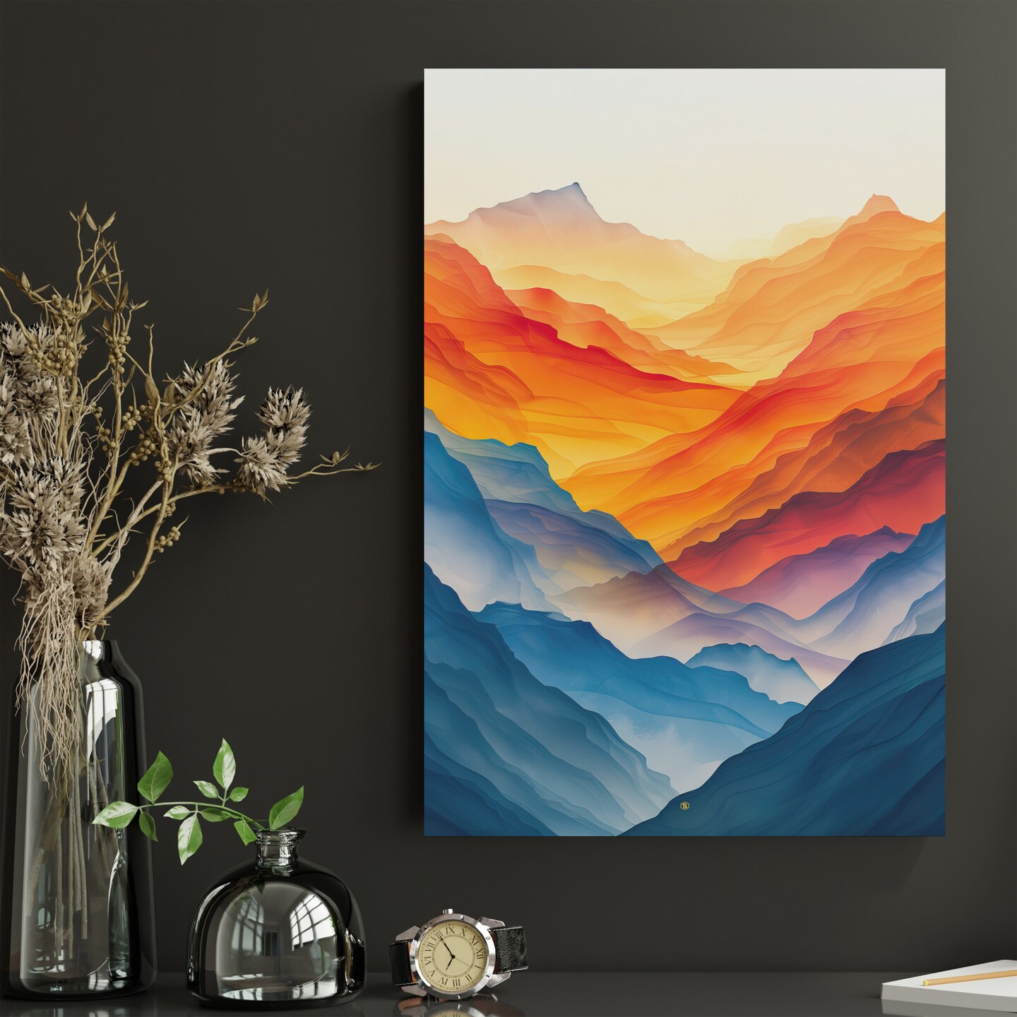 20250322 Abstract「春めく」 Modern Abstract Art, Office Poster, Home Decor | S14A42