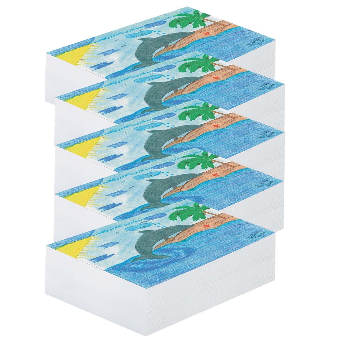 Newsprint Paper, White, 9&#x22; x 12&#x22;, 500 Sheets Per Pack, 5 Packs