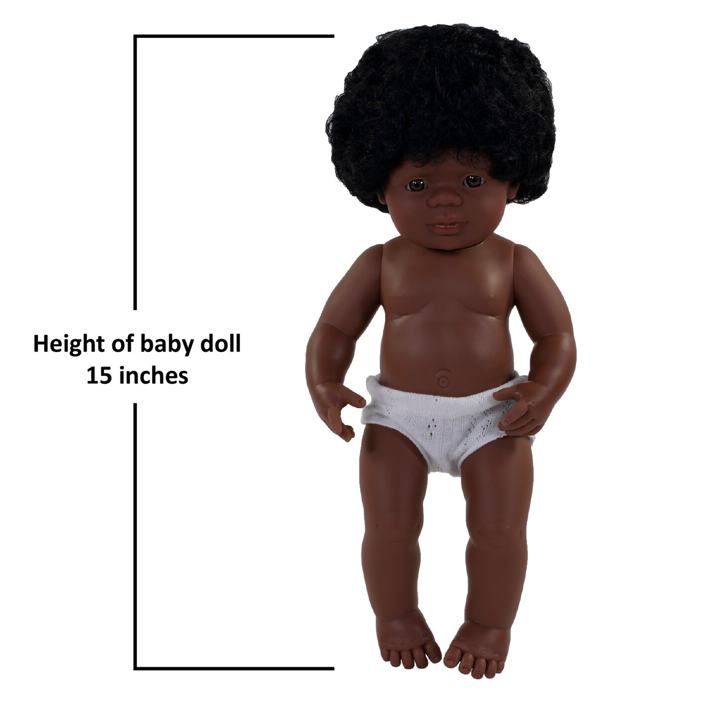Anatomically Correct 15&#x22; Baby Doll, African-American Girl