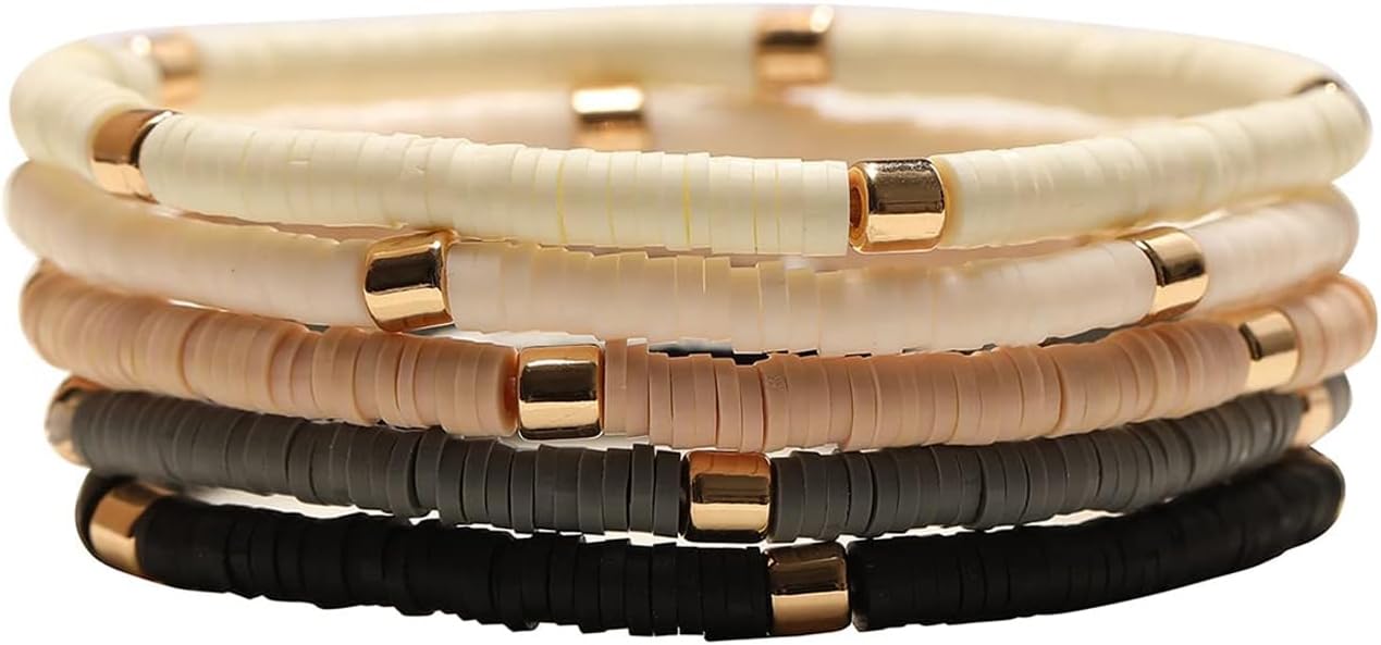 Coffee Bracelets for Women Bracelets Making Kit Clay Beads for Jewelry Making Clay Beads for Bracelets Making Bracelet Clay Bead Kit Friendship Bracelets Making Kit for Girl Clay Beads Beads