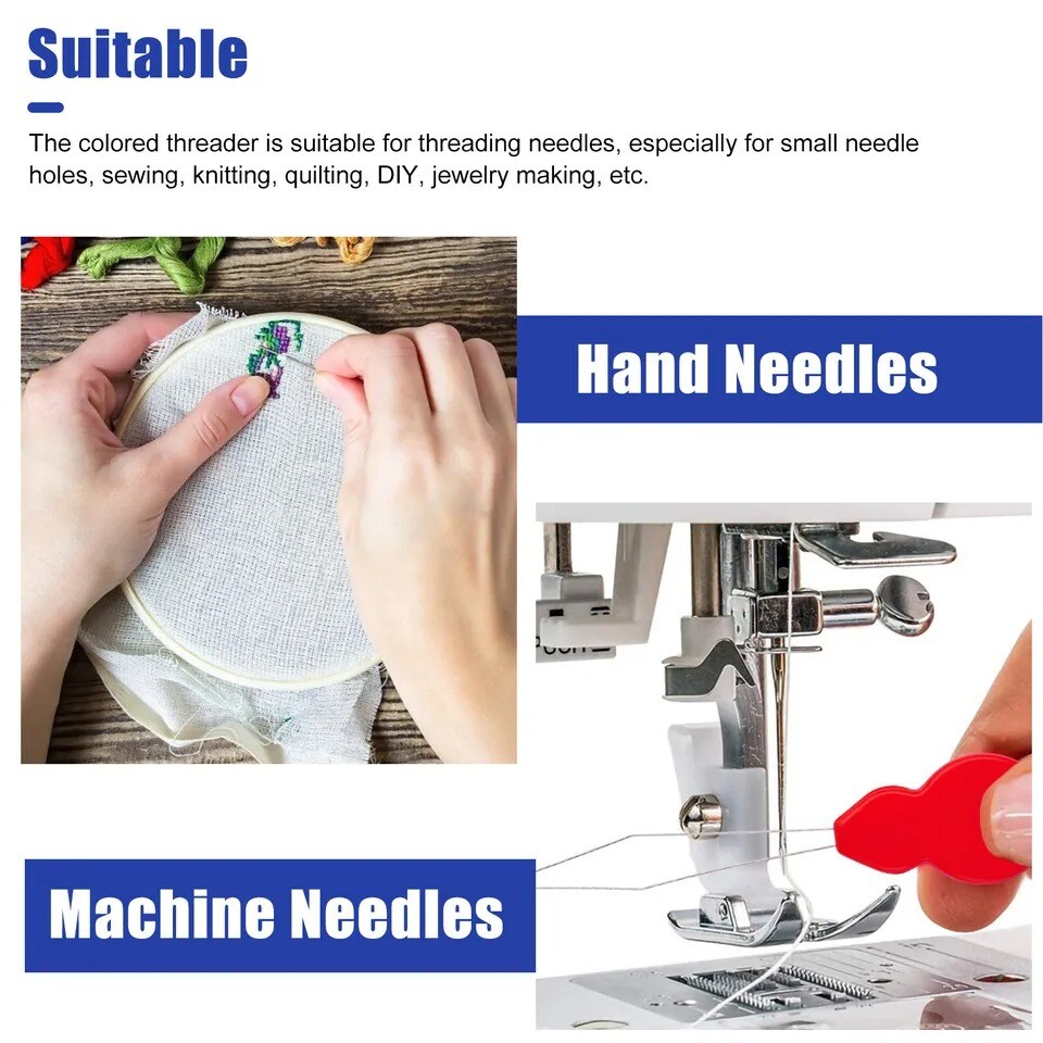 20-Pieces Simple Craft Needle Threader Set