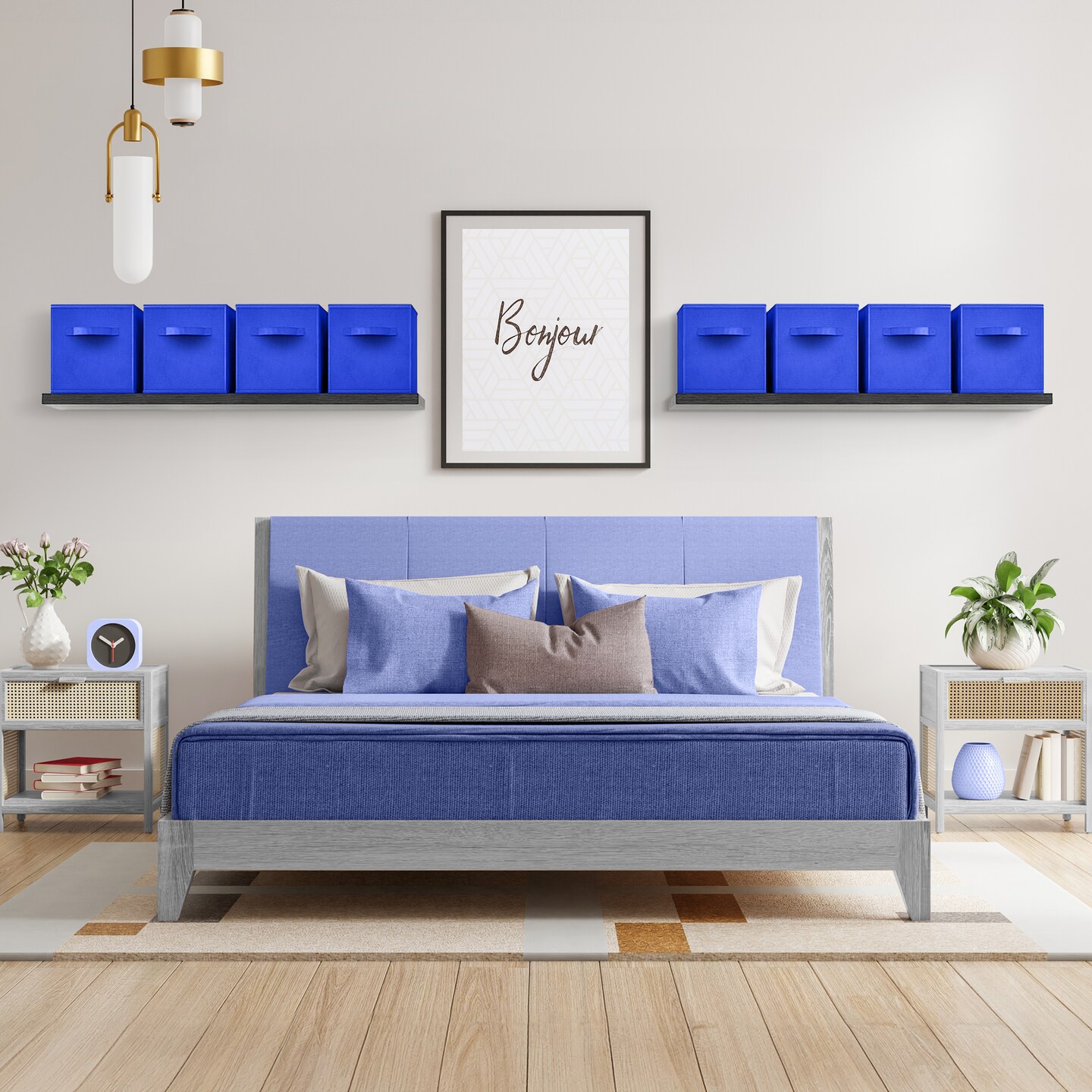 Sorbus 8 Pack 11 Inch Foldable Storage Cubes with Handles- for Organizing Home, Shelves, Nursery, Playroom, Closet and More