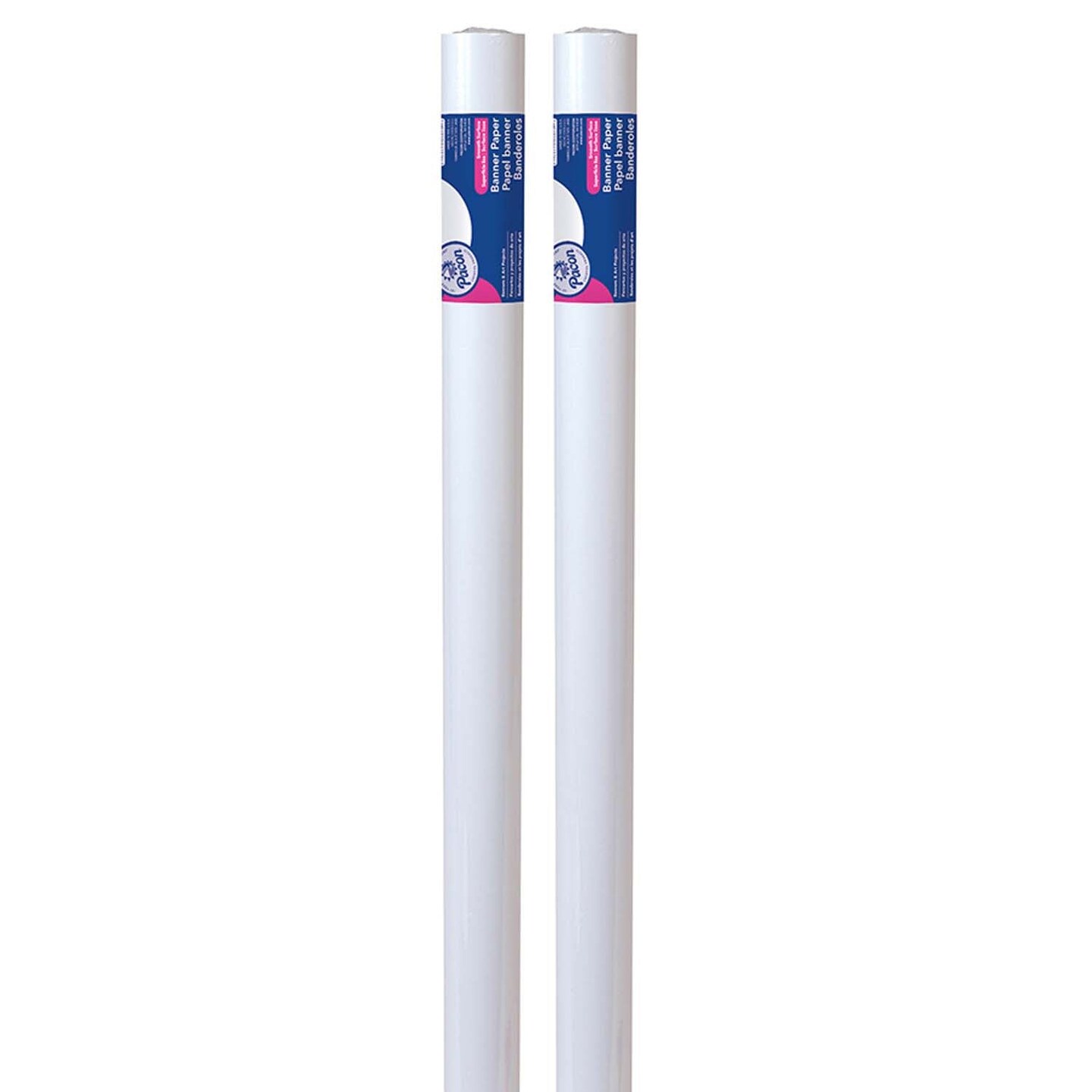 Banner Roll, White, 36&#x22; x 75&#x27; Per Roll, 2 Rolls