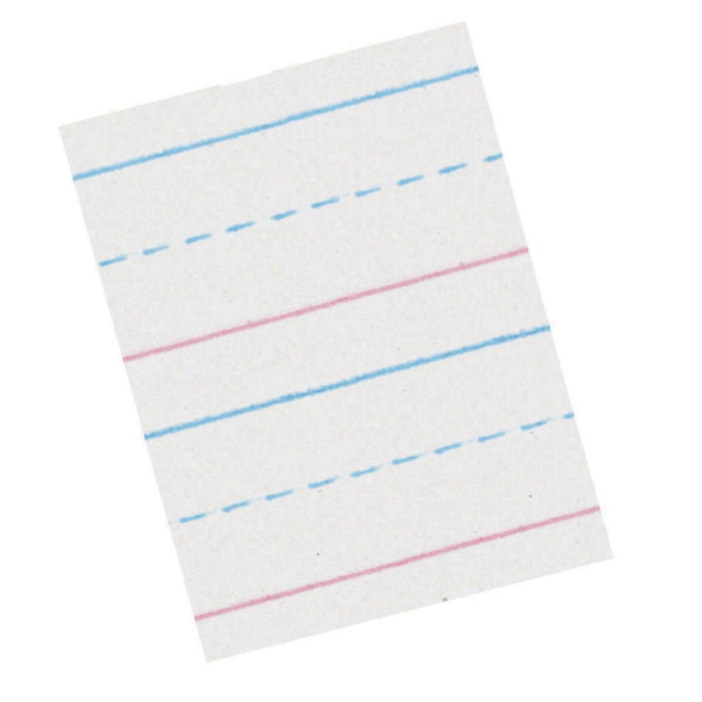 Sulphite Handwriting Paper, Dotted Midline, Grade 1, 5/8&#x22; x 5/16&#x22; x 5/16&#x22; Ruled Long, 10-1/2&#x22; x 8&#x22;, 500 Sheets Per Pack, 2 Packs