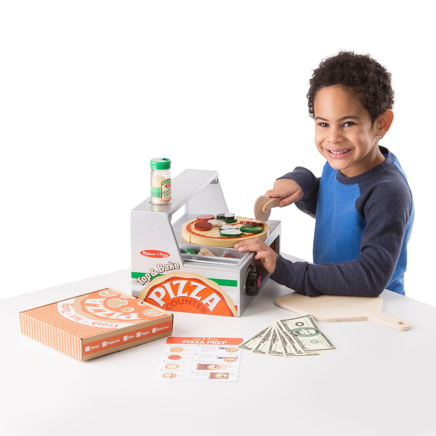 Top &#x26; Bake Pizza Counter - Wooden Play Food