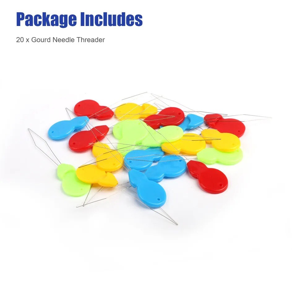 20-Pieces Simple Craft Needle Threader Set