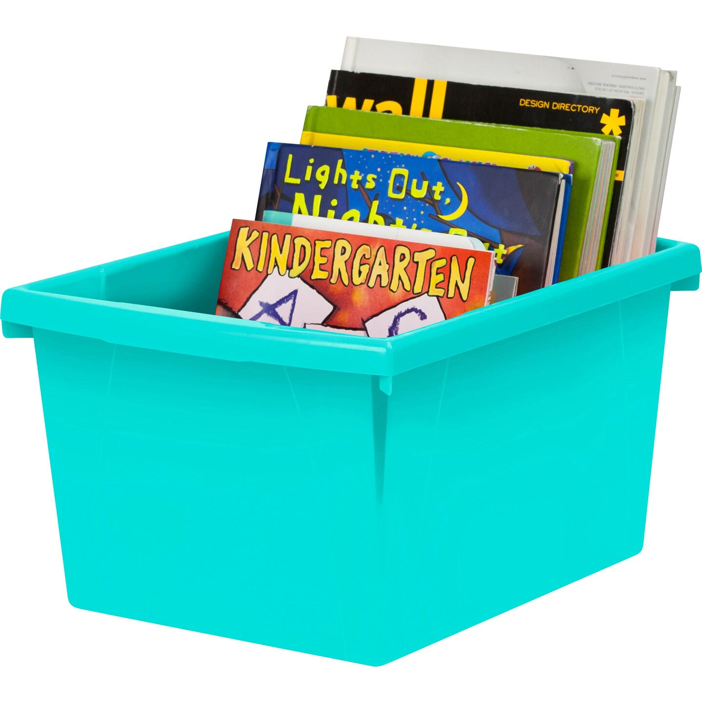 4 Gallon Classroom Storage Bin, Teal, Pack of 3