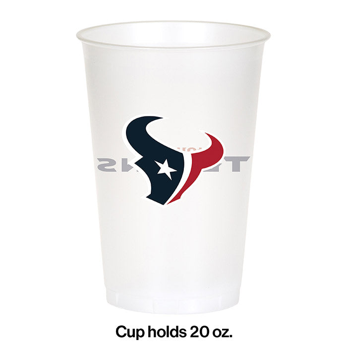 Houston Texans Plastic Cup, 20Oz, 8 ct