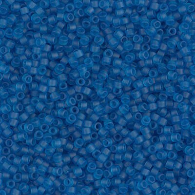 Miyuki Delica Bead 11/0, DB0768, Matte Transparent Capri Blue, 5 grams