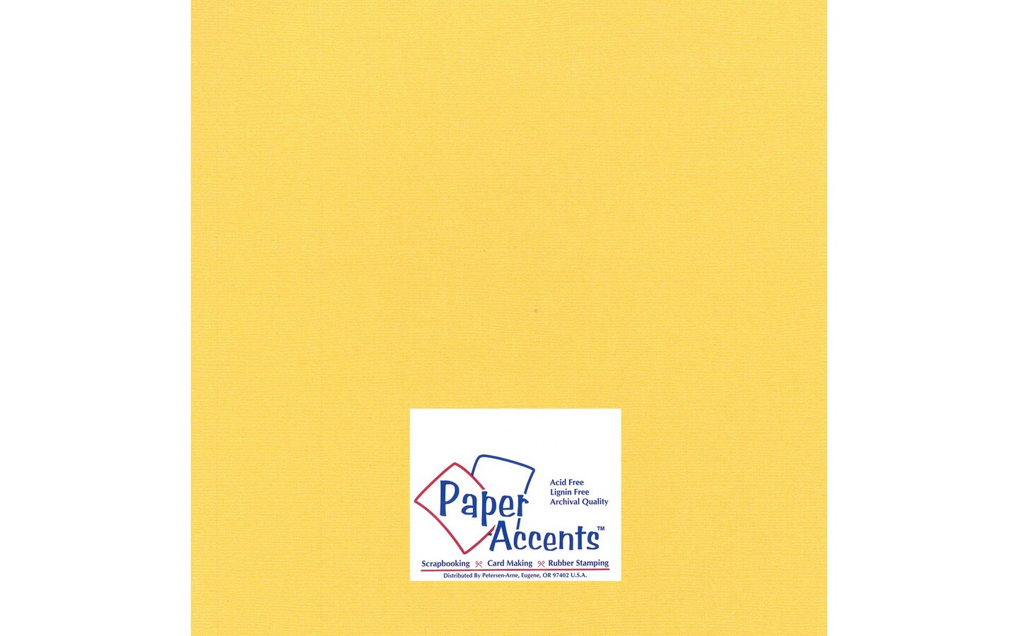 PA Paper Accents Glimmer Cardstock 12" x 12" Golden Yellow, 80lb
