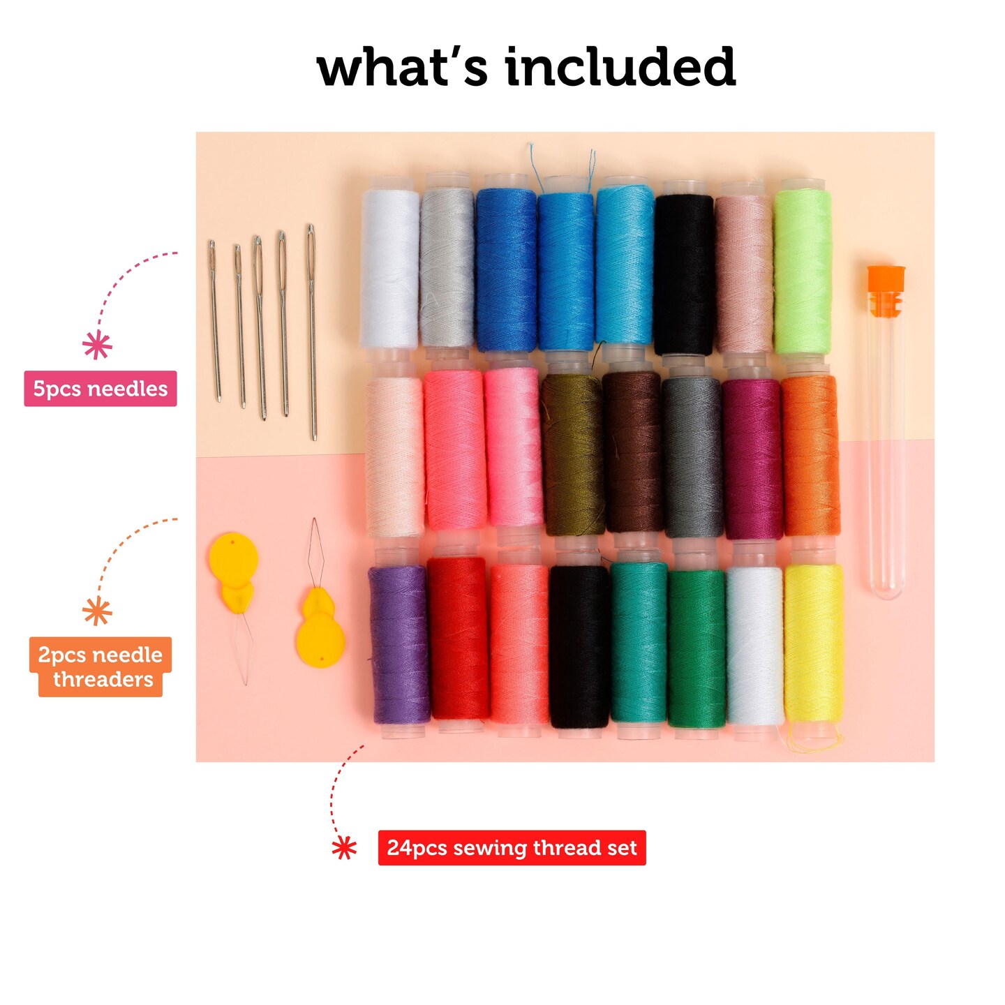 Local Delivery-56 Spools Sewing Thread Kit For Hand Sewing And Machine Sewing Use Colorful Polyester Thread Set 100 Yards Per Spool 5600 Yards Total P 77748458