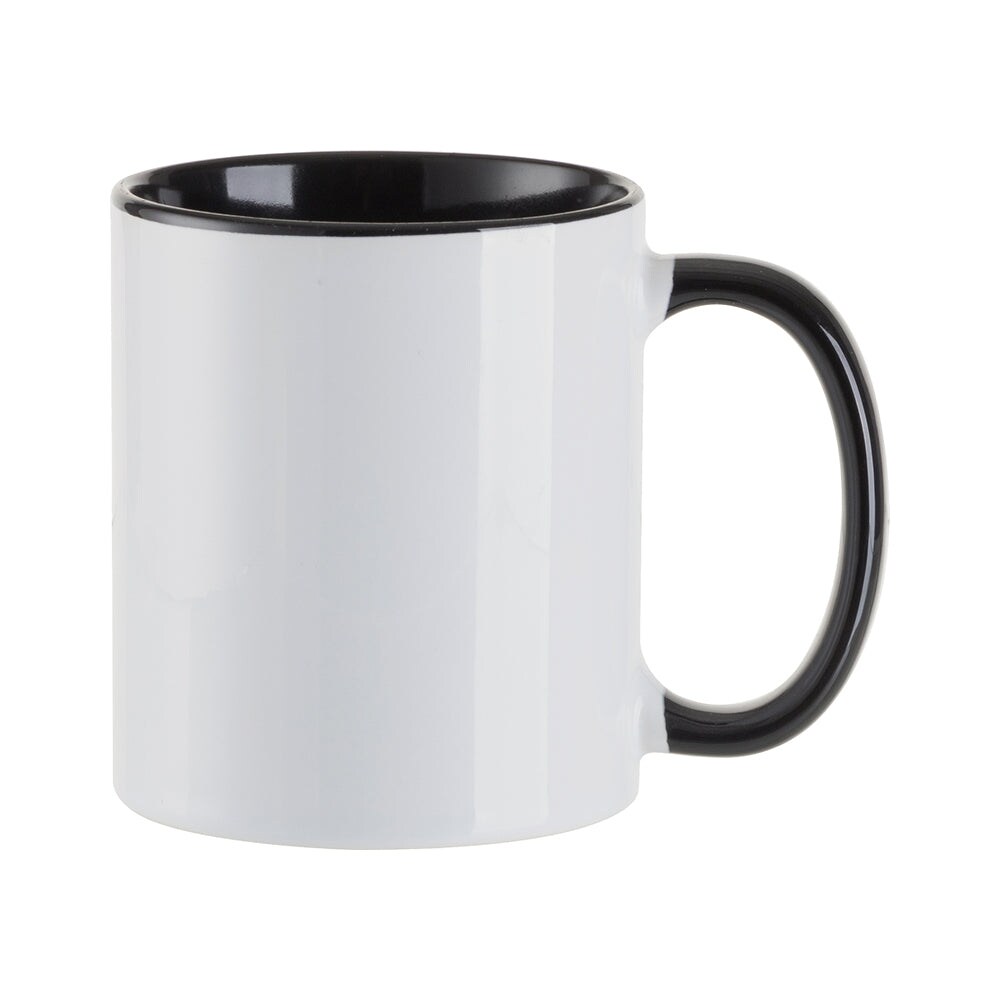 Craft Express 6 Pack 11oz. Contrast Black Handle Sublimation Mugs ...