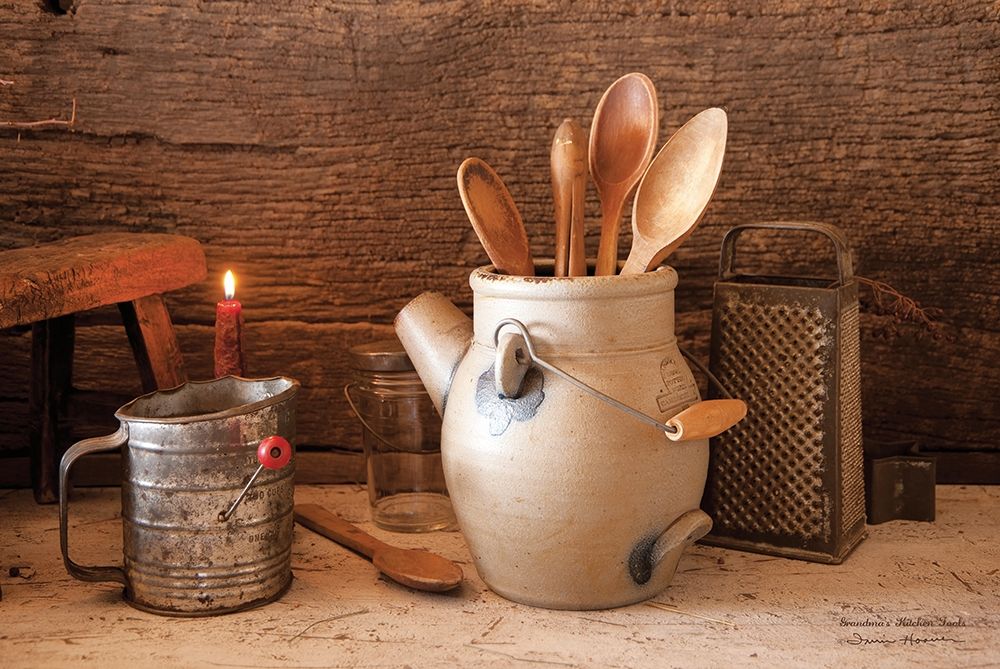 Grandmas Kitchen Tools Poster Print by Irvin Hoover # HOO119