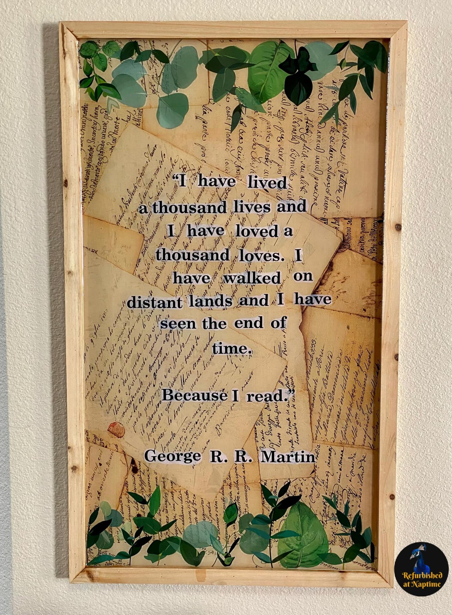 Letters on Parchment for Decoupage Crafting and Multi Media Art