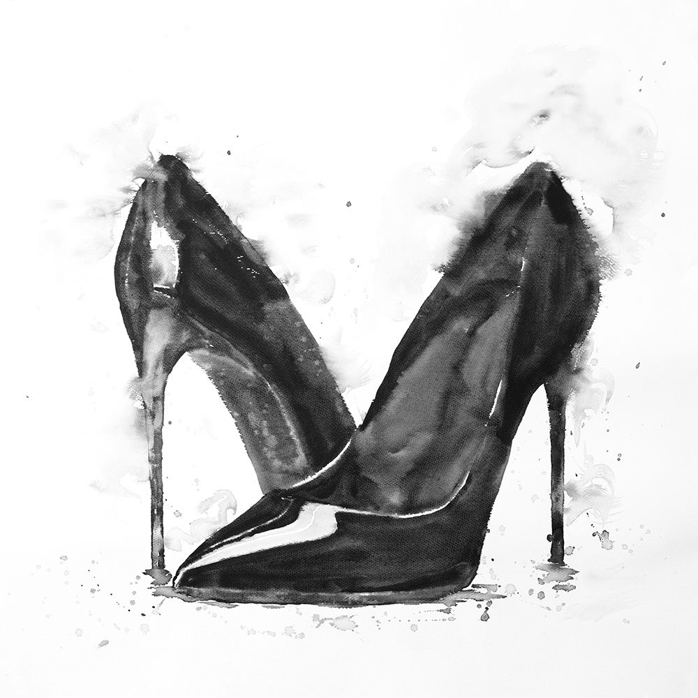 BLACK HIGH HEELS SHOES Poster Print by Atelier B Art Studio - Item # VARPDXBEGFAS34