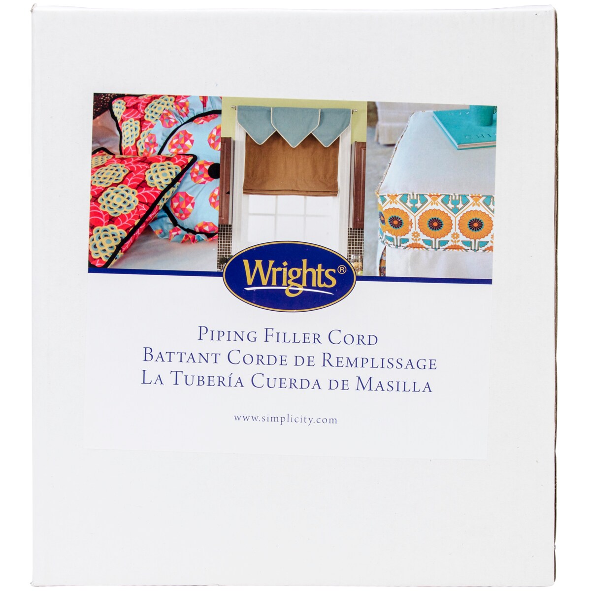 Wrights Cotton Piping Cord 1&#x22;X40yd-White