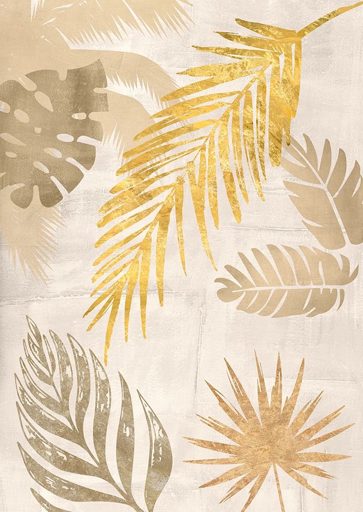 Palm Leaves Gold I Poster Print by Eve C. Grant # 3CG5386