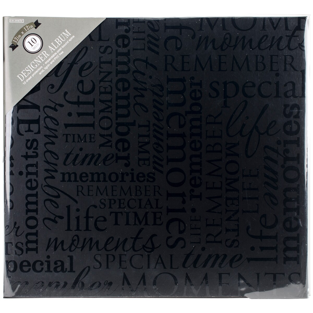 Colorbok Post Bound Album 12&#x22;X12&#x22;-Memories -Black