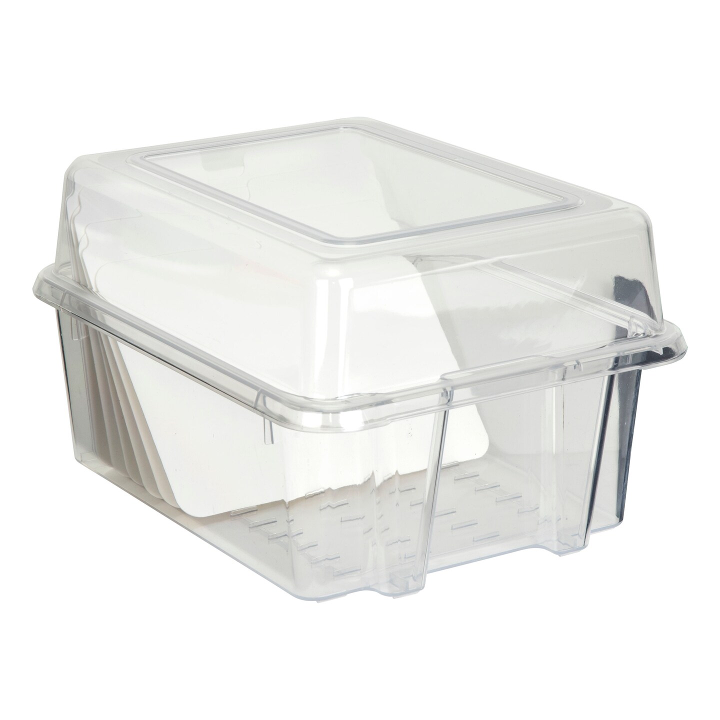CARD/PHOTO BOX TRANS W/8 DIVID