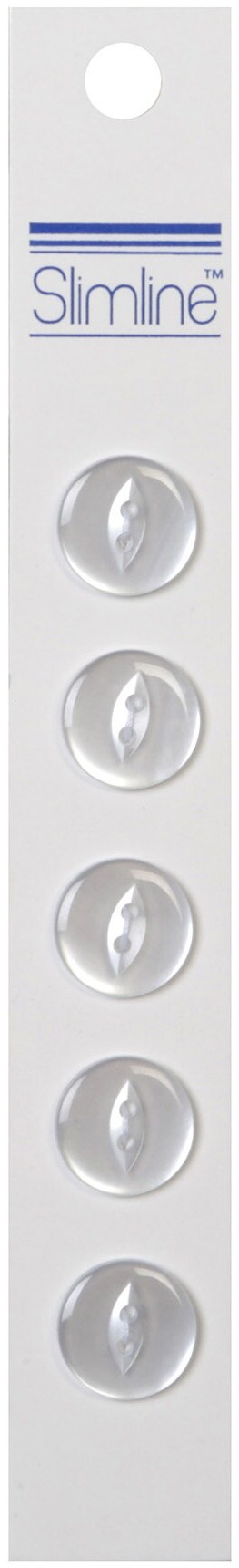 Slimline Buttons -Pearl 2-Hole 9/16 5/Pkg