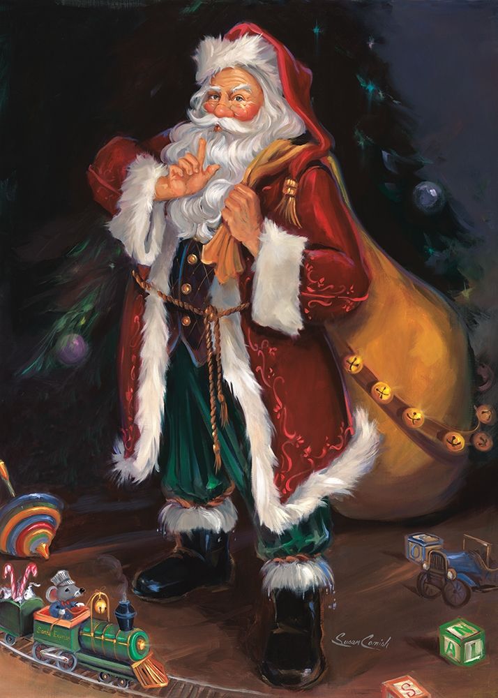 Shhh Santa Poster Print by Susan Comish - Item # VARPDXSCM1153