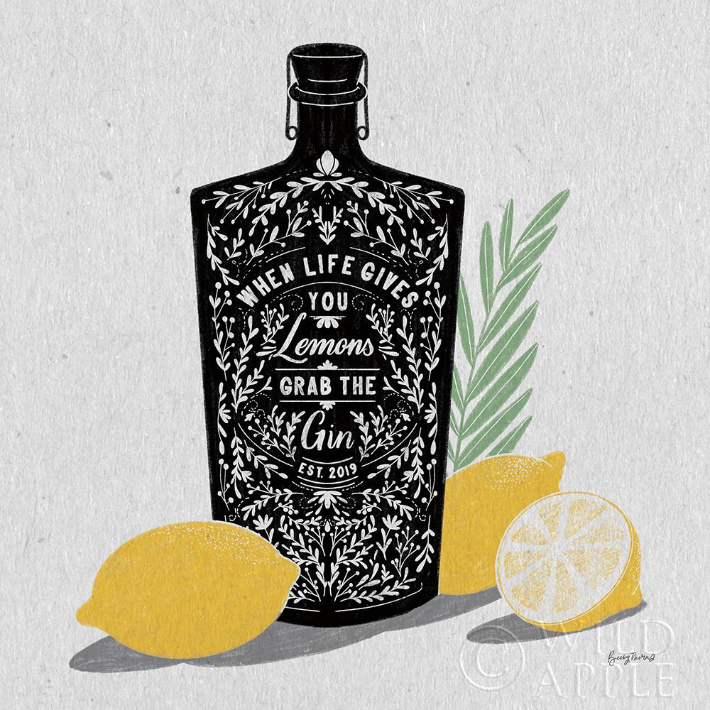 Fruity Spirits Gin Poster Print by Becky Thorns - Item # VARPDX54988