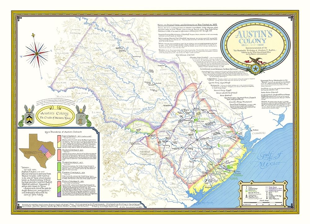 Austin Colony 1821-1836 Texas - 1993 Poster Print by Unknown Unknown # TXAU0009