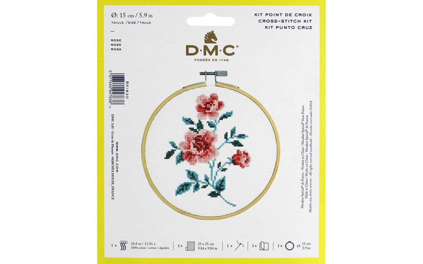 Dmc Counted Cross Stitch Kit Rose Michaels