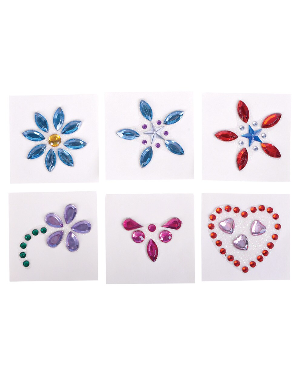 Set Of 12 Shiny Glimmering Acrylic Body Crystals Costume Accessories