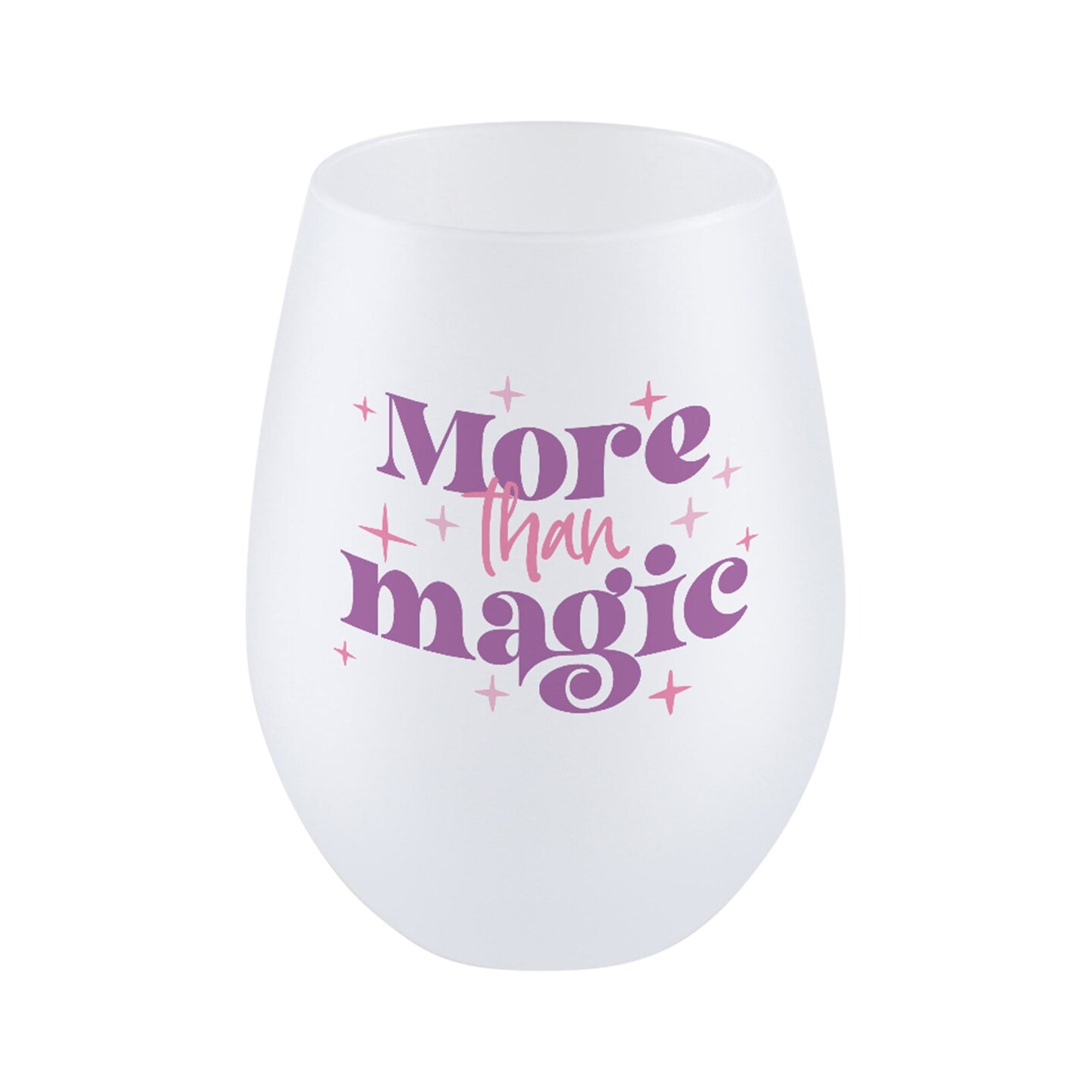 Craft Express 4 Pack 17oz Sublimation Frosted Stemless Wine Glasses