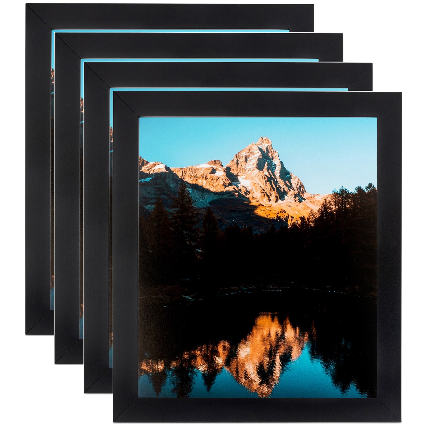 ArtToFrames 5x5 Inch Modern Picture Frame, Multi Pack, Comes with Regular Glass (WOMPack-46-5x5)
