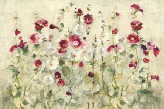 Hollyhocks Row Cool Poster Print by Cheri Blum - Item # VARPDX18509