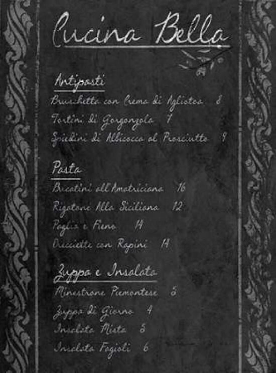 Italian Menu with Border I Poster Print by Sundance Studio - Item # VARPDX8376F