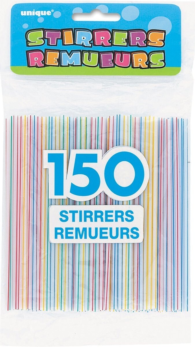 Plastic Straw Stirrers 150 Count