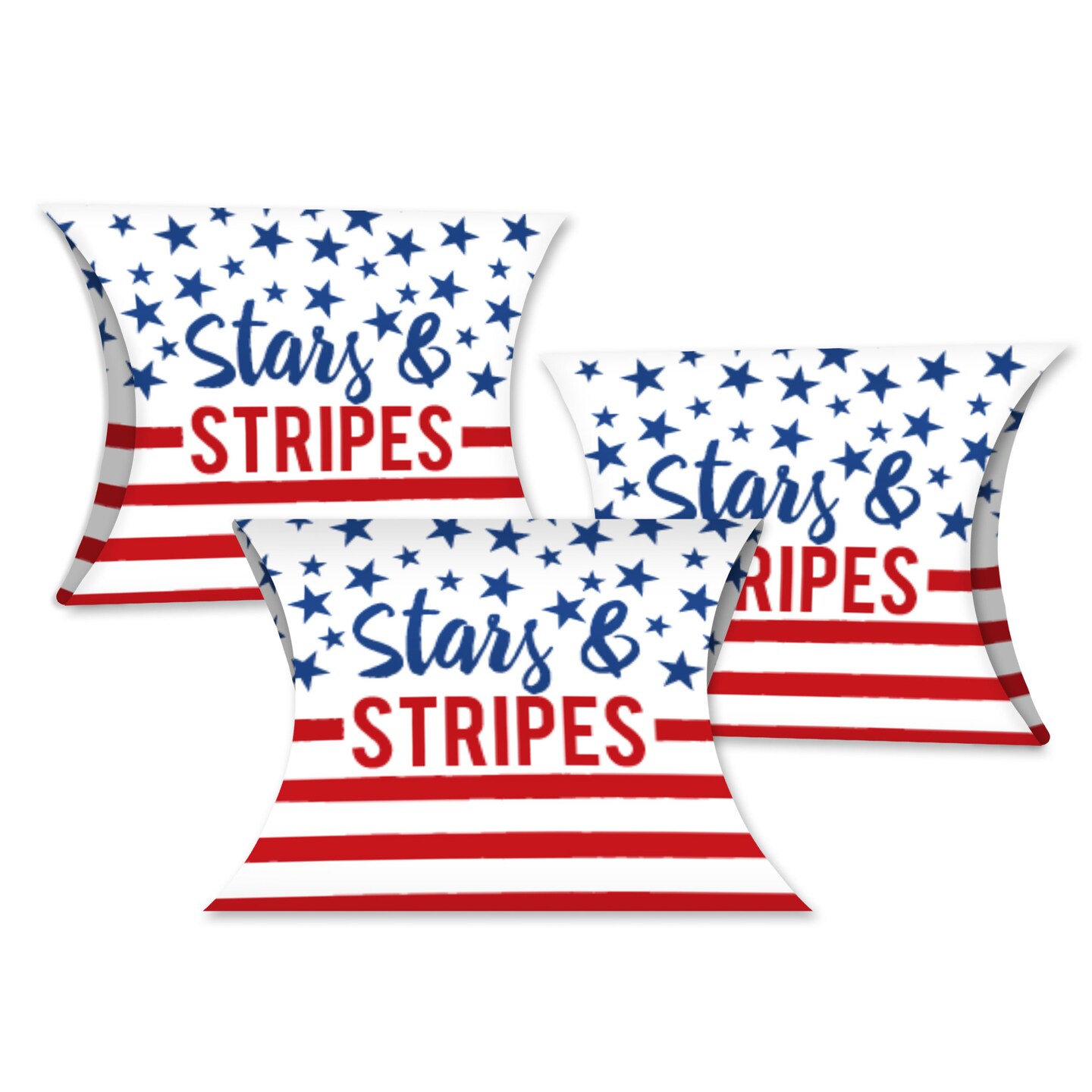 Big Dot of Happiness Stars &#x26; Stripes - Favor Gift Boxes - Patriotic Party Petite Pillow Boxes - Set of 20