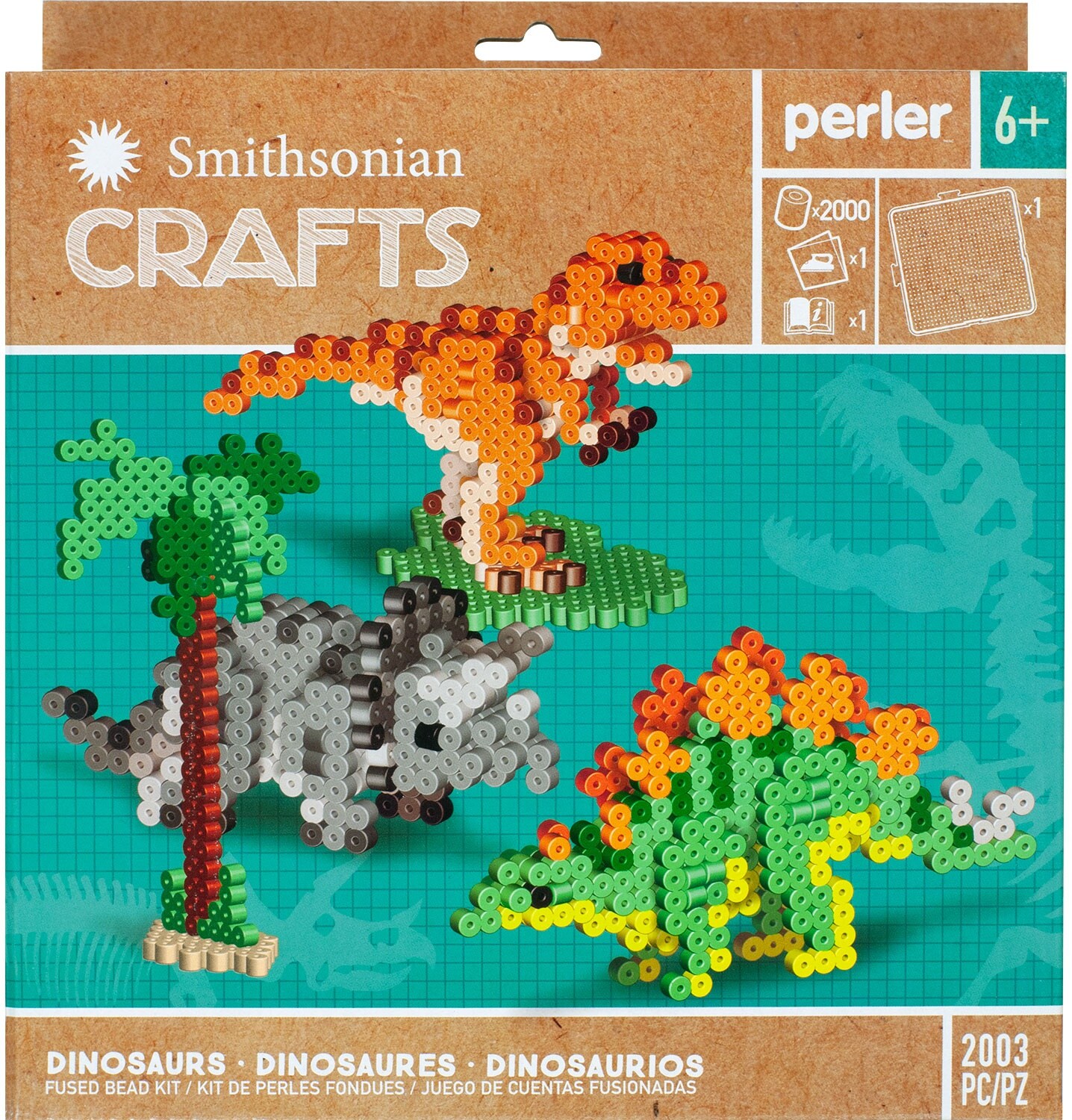 Perler Fused Bead Activity Kit-Smithsonian 3D Dinosaurs