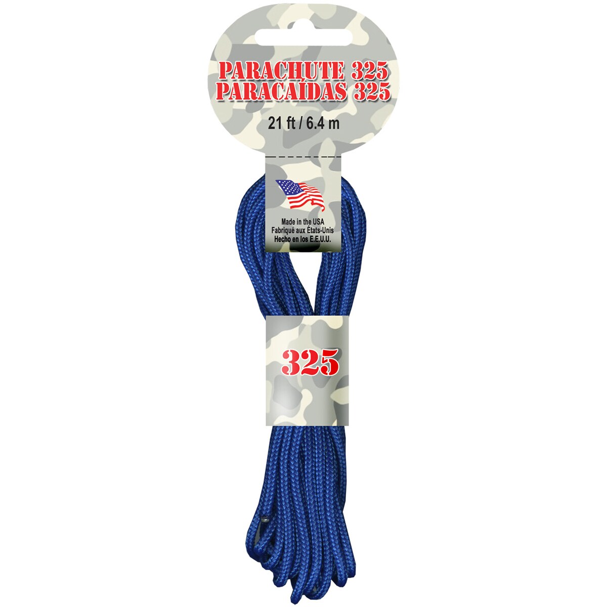 Pepperell Braiding Parachute Cord 3mmx21&#x27;-Royal