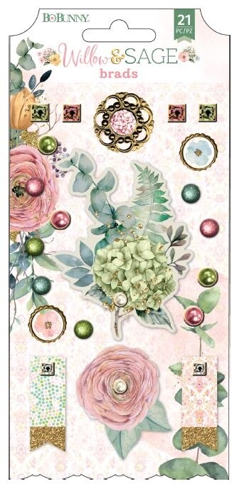Willow &#x26; Sage Brads 21/Pkg
