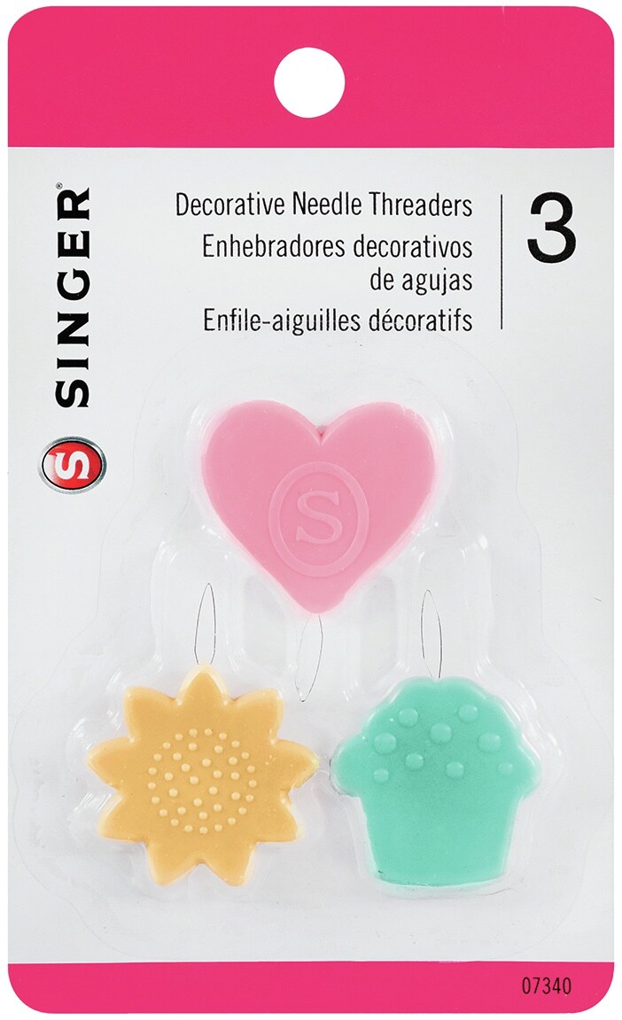 SINGER Plastic Decorative Needle Threaders-3/Pkg
